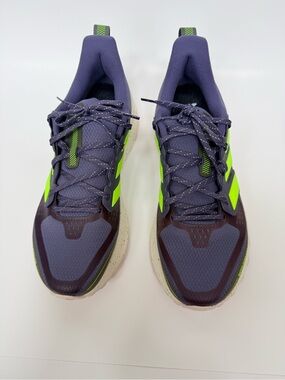Adidas Women’s Size 11 Athletic Running Shoes Gray Neon Green Ortholite Sneakers